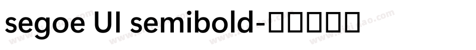 segoe UI semibold字体转换